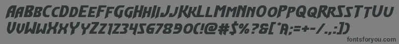 フォントFlashrogersexpand – 黒い文字の灰色の背景