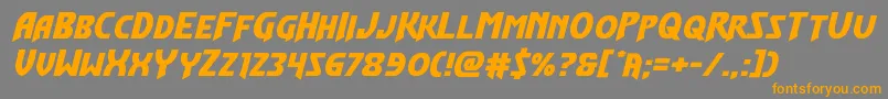 Flashrogersexpand Font – Orange Fonts on Gray Background