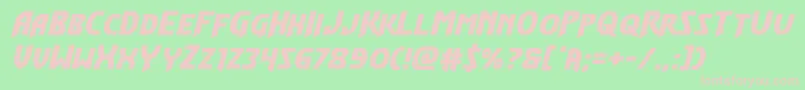 Flashrogersexpand Font – Pink Fonts on Green Background