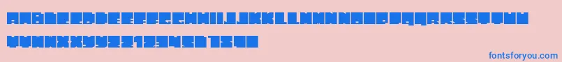 フォントPhatBlox – ピンクの背景に青い文字