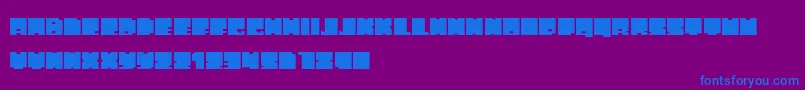 PhatBlox-Schriftart – Blaue Schriften auf violettem Hintergrund