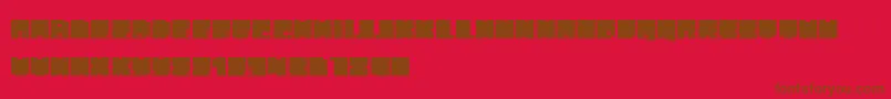 PhatBlox-fontti – ruskeat fontit punaisella taustalla
