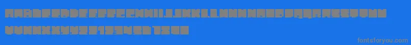 フォントPhatBlox – 青い背景に灰色の文字