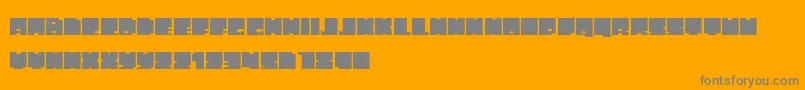 PhatBlox Font – Gray Fonts on Orange Background