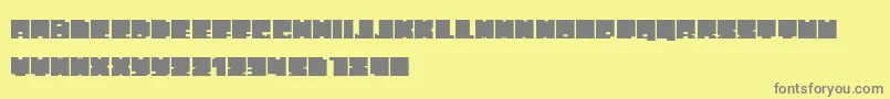 PhatBlox Font – Gray Fonts on Yellow Background