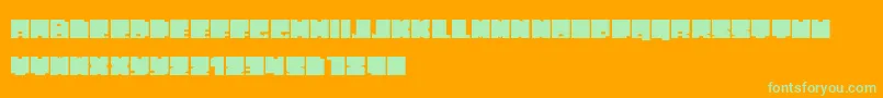 PhatBlox Font – Green Fonts on Orange Background