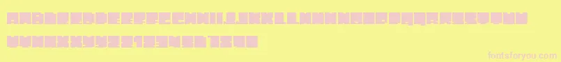 fuente PhatBlox – Fuentes Rosadas Sobre Fondo Amarillo
