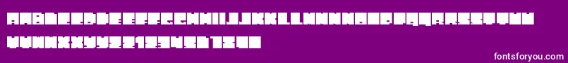 PhatBlox-Schriftart – Weiße Schriften auf violettem Hintergrund