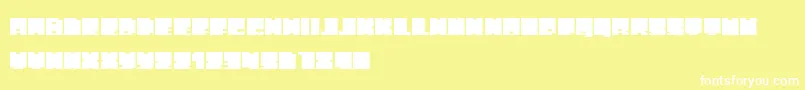 フォントPhatBlox – 黄色い背景に白い文字