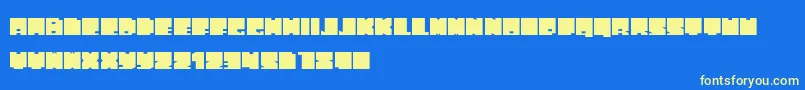 PhatBlox Font – Yellow Fonts on Blue Background