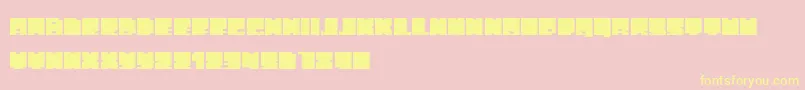 PhatBlox-Schriftart – Gelbe Schriften auf rosa Hintergrund