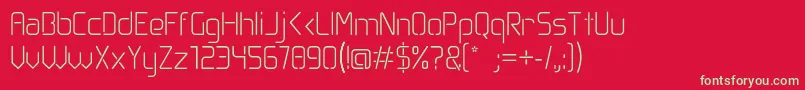 Obli-fontti – vihreät fontit punaisella taustalla