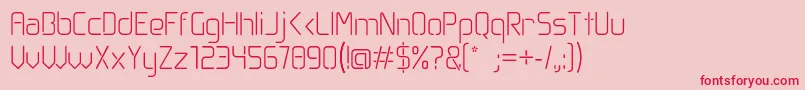 Obli-Schriftart – Rote Schriften auf rosa Hintergrund