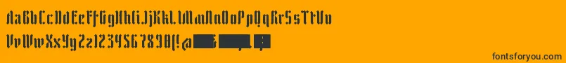 ZfrakturEyeFs-Schriftart – Schwarze Schriften auf orangefarbenem Hintergrund