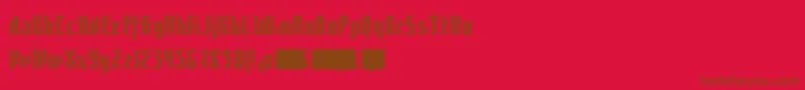 Police ZfrakturEyeFs – polices brunes sur fond rouge