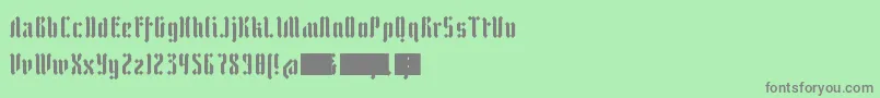 ZfrakturEyeFs Font – Gray Fonts on Green Background