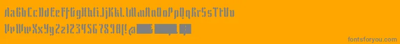 ZfrakturEyeFs Font – Gray Fonts on Orange Background