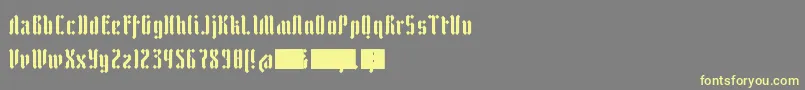 ZfrakturEyeFs Font – Yellow Fonts on Gray Background