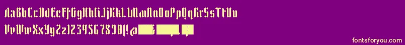 ZfrakturEyeFs Font – Yellow Fonts on Purple Background