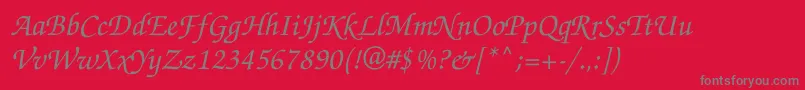 Шрифт Zapfchanceryett – серые шрифты на красном фоне