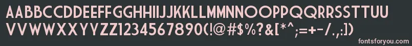 MarketDeco Font – Pink Fonts on Black Background