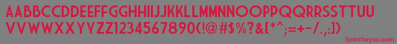 MarketDeco Font – Red Fonts on Gray Background