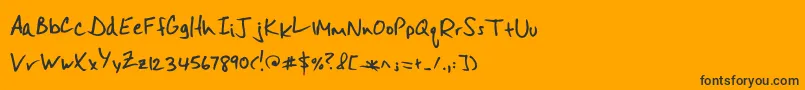 fuente Misterspicydos – Fuentes Negras Sobre Fondo Naranja