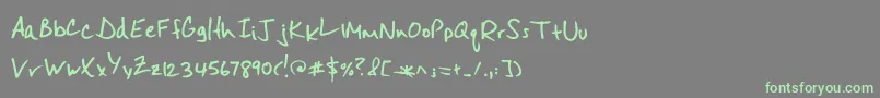 Misterspicydos Font – Green Fonts on Gray Background