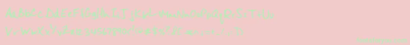 Misterspicydos Font – Green Fonts on Pink Background