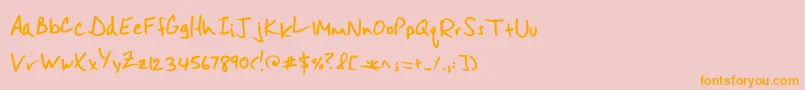 Misterspicydos Font – Orange Fonts on Pink Background