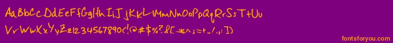 Misterspicydos Font – Orange Fonts on Purple Background