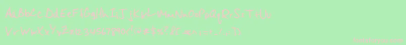 Misterspicydos Font – Pink Fonts on Green Background