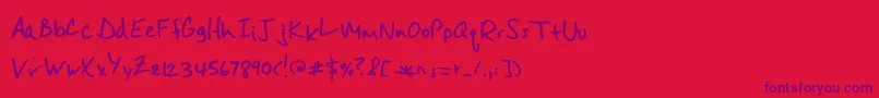 More about Misterspicydos Font Misterspicydos Font – Purple Fonts on Red Background