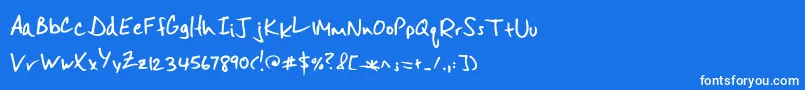 Misterspicydos Font – White Fonts on Blue Background