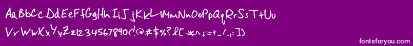 Misterspicydos Font – White Fonts on Purple Background
