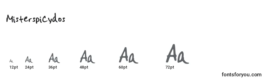 Misterspicydos Font Sizes