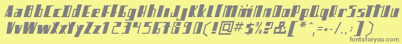 Mikamatic Font – Gray Fonts on Yellow Background