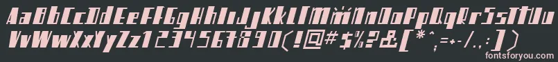 Mikamatic Font – Pink Fonts on Black Background