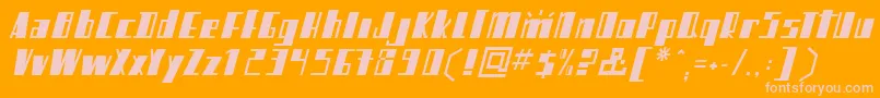 fuente Mikamatic – Fuentes Rosadas Sobre Fondo Naranja