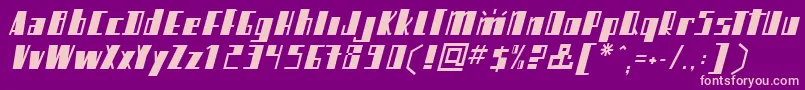 Mikamatic Font – Pink Fonts on Purple Background