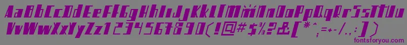 Mikamatic Font – Purple Fonts on Gray Background