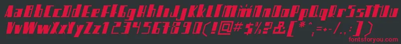 Mikamatic Font – Red Fonts on Black Background