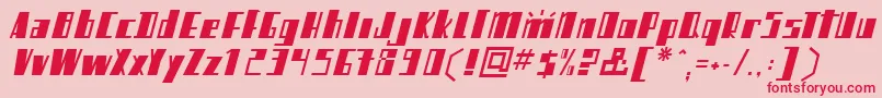 Mikamatic Font – Red Fonts on Pink Background