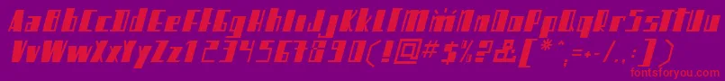 Mikamatic Font – Red Fonts on Purple Background