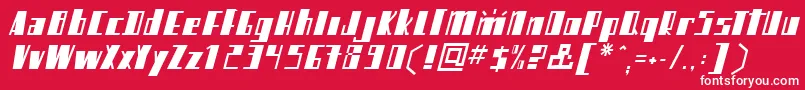 フォントMikamatic – 赤い背景に白い文字