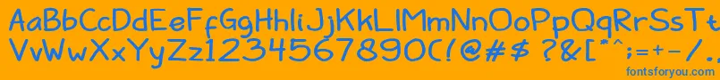 BarokahBold Font – Blue Fonts on Orange Background