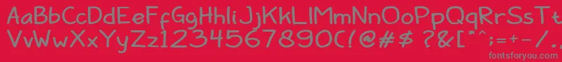 BarokahBold Font – Gray Fonts on Red Background