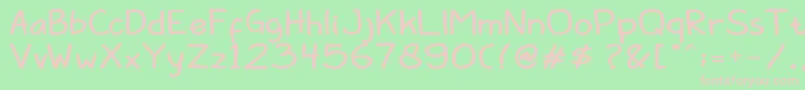 BarokahBold Font – Pink Fonts on Green Background