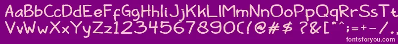 BarokahBold Font – Pink Fonts on Purple Background