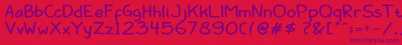 BarokahBold Font – Purple Fonts on Red Background